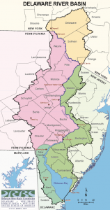 Map of the Delaware River Basin