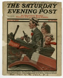 A Saturday Evening Post cover by artist Norman Rockwell