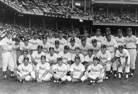 1950 Philadelphia Phillies Whiz Kids NL Champs Team Signed Vintage Pennant  JSA