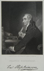 A black and white illustration of Francis Hopkinson