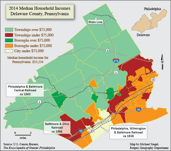 Delaware County Pa Township Map Delaware County, Pennsylvania - Encyclopedia Of Greater Philadelphia