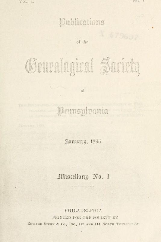 Genealogy - Encyclopedia Of Greater Philadelphia