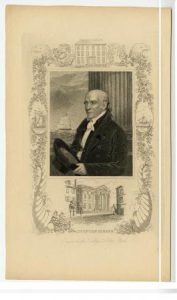 An engraving of Stephen Girard. 