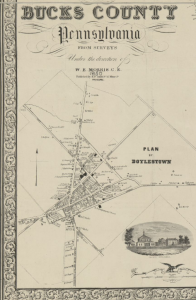 Map of Doylestown in 1850