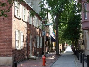 Color photograph of Camac Street in Philadelphia