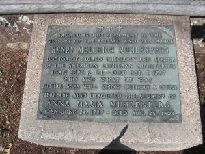 Henry Melchior Muhlenberg’s Gravestone at the Augustus Lutheran Church.