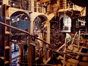 Photograph, taken between 1980 and 2006, of the Mercer Museum interior.