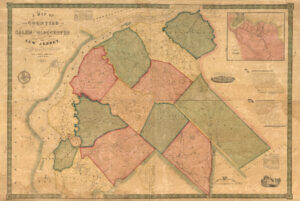 Map of Salem and Gloucester Counties in 1849.