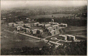 black and white photograph of the entire pennhurst campus