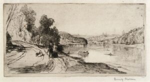 etching of the banks of the schuylkill river