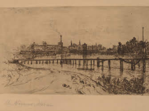 etching of newark from a distance